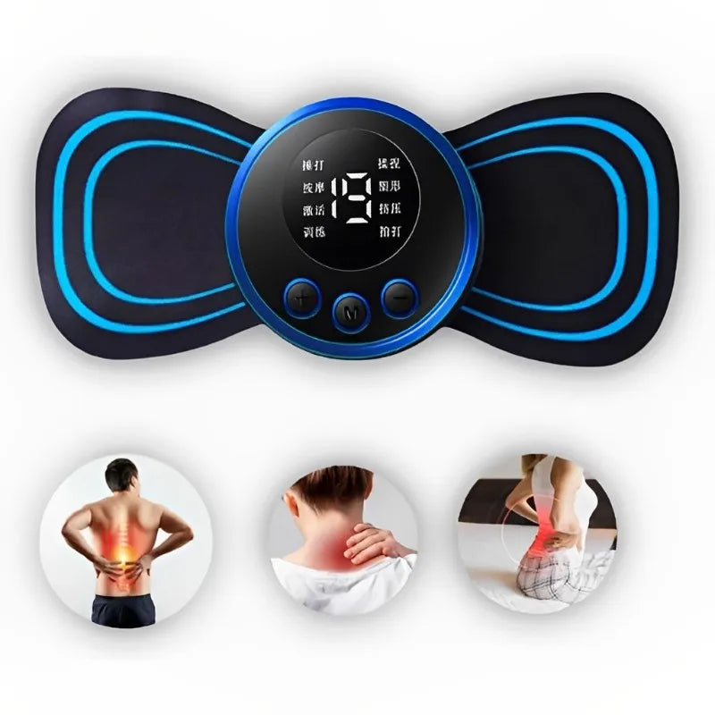 Mini massageador elétrico portátil EMS de estimulação para alívio da dor muscular