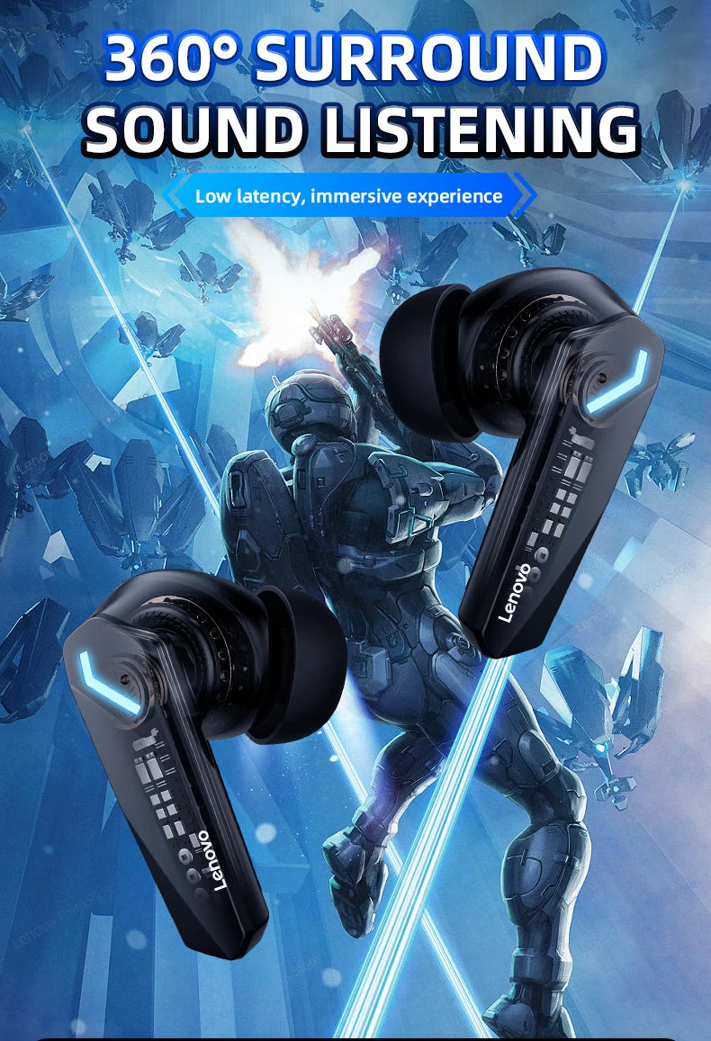 Lenovo GM2 Pro 5.3 Fone de ouvido Bluetooth sem fio, Mode Gaming Headset com microfone