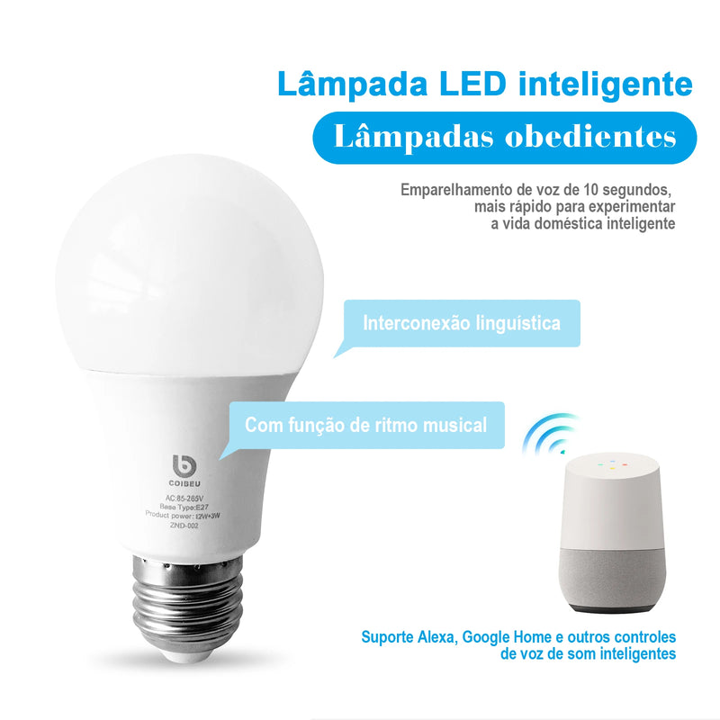 Lâmpada inteligente Alexa LEDs, para iluminação Lâmpada LED