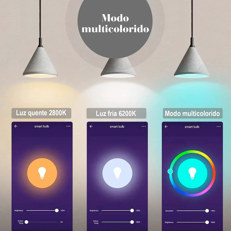 Lâmpada inteligente Alexa LEDs, para iluminação Lâmpada LED