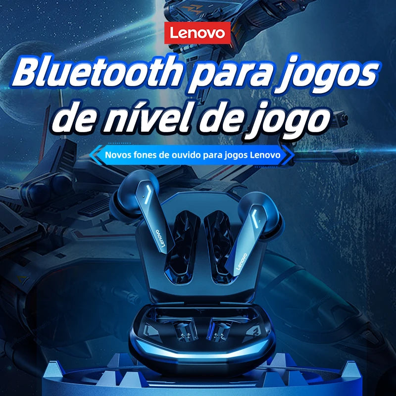 Lenovo GM2 Pro 5.3 Fone de ouvido Bluetooth sem fio, Mode Gaming Headset com microfone